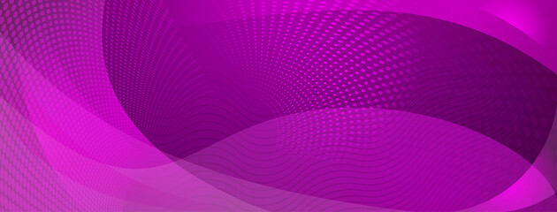 Abstract background made of curves and halftone dots in purple colors