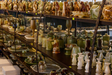 Onyx products for sale in a shop in Turkey