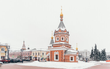 orthodox church in winter