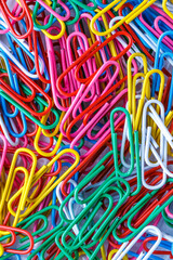 colored paper clips.Conceptual image of education.