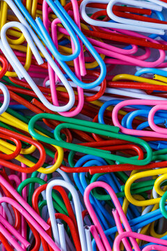 colored paper clips.Conceptual image of education. © bukhta79