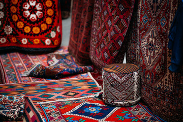 carpets on flea market