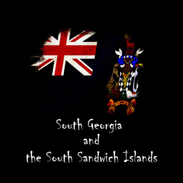 National flag of South Georgia and the South Sandwich Islands, abbreviated with gs
