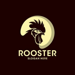 Rooster logo design template. Vector Illustration
