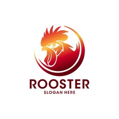 Fototapeta na wymiar Rooster logo design template. Vector Illustration 