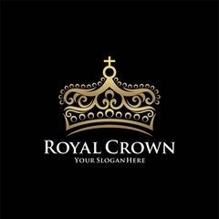 Royal Crown Logo Vector Template