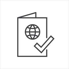 Simple approval related line vector icon It contains icons such as assurance, protection, accepted documents, quality checks.