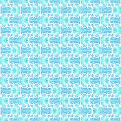 Turquoise blue uneven stripe linen texture background. Seamless mottled textile effect. Distressed aqua dye pattern. Coastal cottage beach decor, modern sailing fashion, soft furnishing repeat cloth