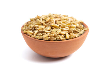 Freekeh Grain on a White Background