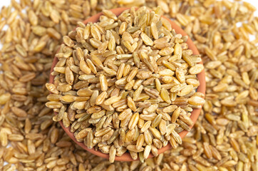 Freekeh Grain on a White Background