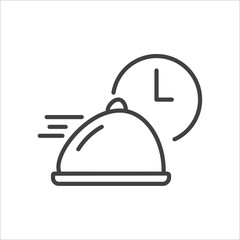 Simple Food Delivery Related Vector Line Icons.