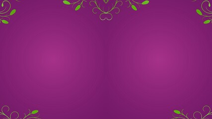 Obraz na płótnie Canvas Modern background with symmetrical floral pattern on gradient purple background design