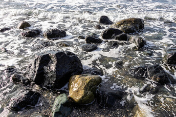 Fototapeta premium rocks at the edge of the pacific ocean