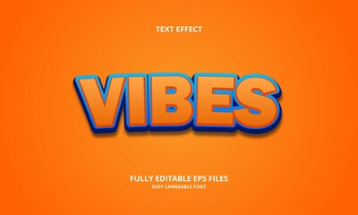 vibes style editable text effect