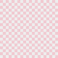 Japanese paper checkered pattern. Pink background. 和紙の格子柄。市松模様。ピンク背景