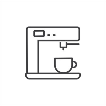Simple coffee-related vector line icons.