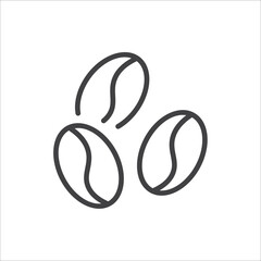 Simple coffee-related vector line icons.