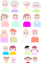 人々老若男女大人子供バリエーション