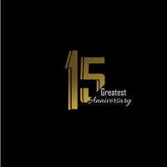 Obraz premium Anniversary Logo Vector Template Design Illustration gold and black