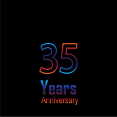 Anniversary Logo Vector Template Design Illustration rainbow and white