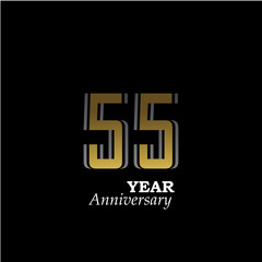 Fototapeta premium Year Anniversary Logo Vector Template Design Illustration blue and white