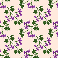 Seamless geranium pattern