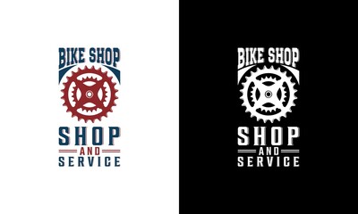 Fototapeta premium logo for shop selling and repair shop on white background