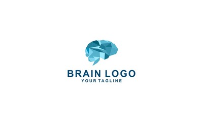 Obraz premium diamond brain illustration logo reflecting a smart brain