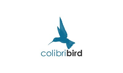 the logo of a hummingbird in flight and flapping its wings, reflecting freedom