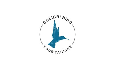 the logo of a hummingbird in flight and flapping its wings, reflecting freedom