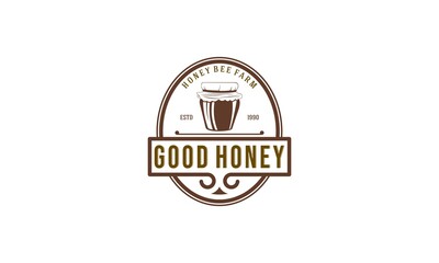 logo for honey or honey farm that produces the best honey