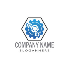 Gear Logo Template vector icon illustration design