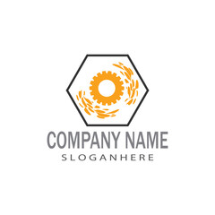 Gear Logo Template vector icon illustration design