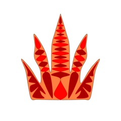 Abstract illustration of the crown. The royal crown. Decorative crown.