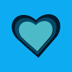 Blue hearts Valentine's day card eps vector