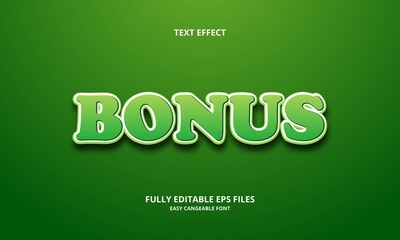 bonus style editable text effect