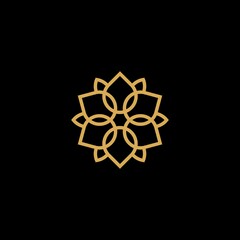 Abstract Ornament Flower Logo vector