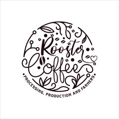 Roasted Coffe lettering logo exclusive design inspiration