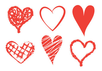 heart ornament set collection vector graphic