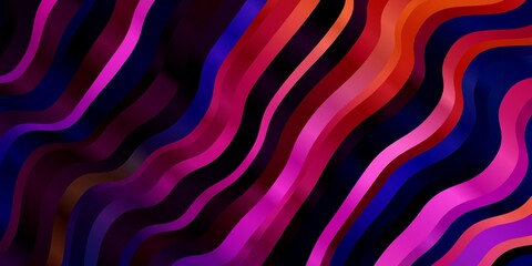 Dark Multicolor vector template with curved lines.