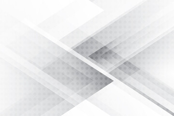 Obraz premium Abstract geometric white and gray color background with halftone effect. Vector illustration.