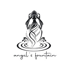 angels fountain splash anggels water fall women water exclusive logo design inspiration