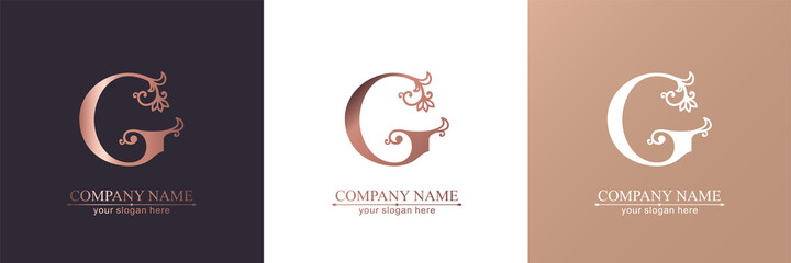 Premium Vector G logo. Monnogram, lettering. Personal logo or sign for branding an elite company. Vector design.