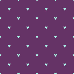 Seamless pattern with small hearts. Romantic background and texture for packaging, wedding, birthday, Valentines Day, mothers Day, easter