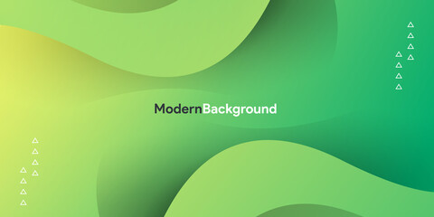 Abstract colorful green curve background	
