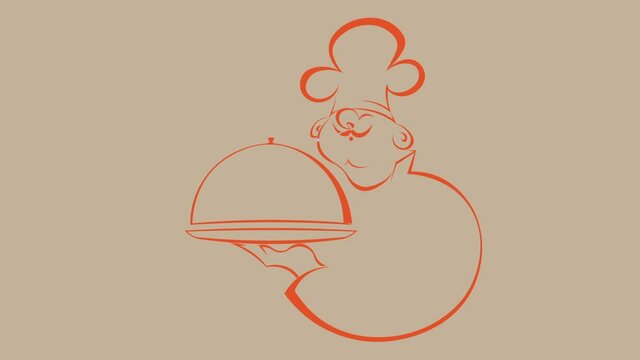 contour cook with dish smell animated logo