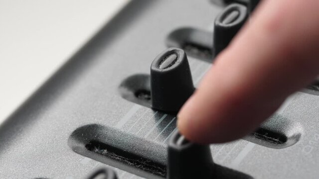 I just think the slider on audio mixing studio gear