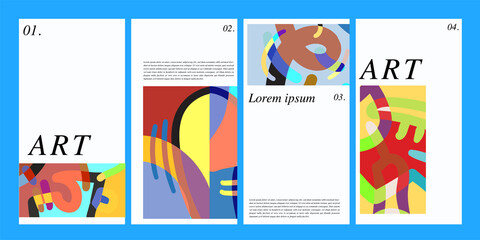 Vector colorful surreal abstract background illustration for social media banner