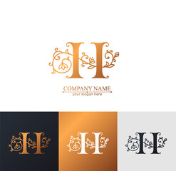 Premium Vector H logo. Monnogram, lettering. Personal logo or sign for branding an elite company.