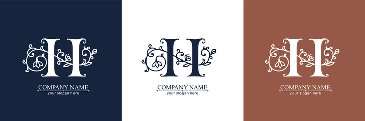 Premium Vector H logo. Monnogram, lettering. Personal logo or sign for branding an elite company.